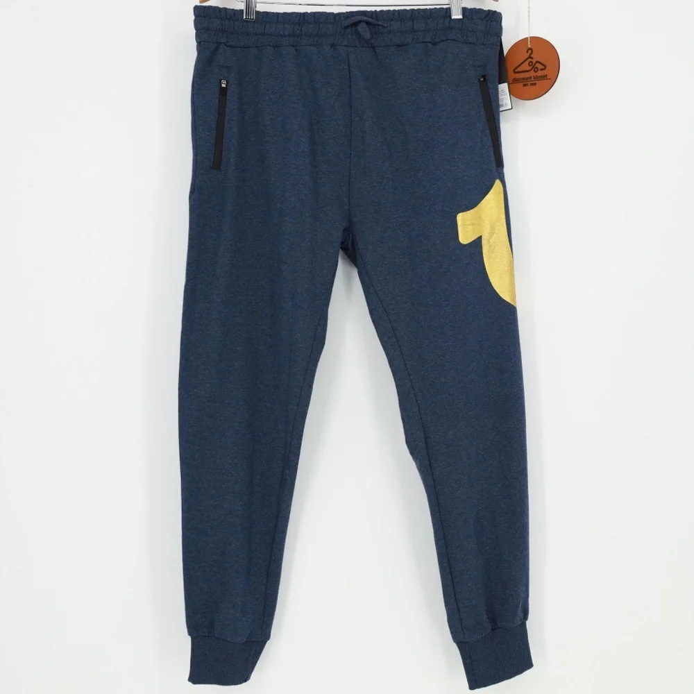 NWT True Religion Loungewear Gold Foil Logo Joggers‎